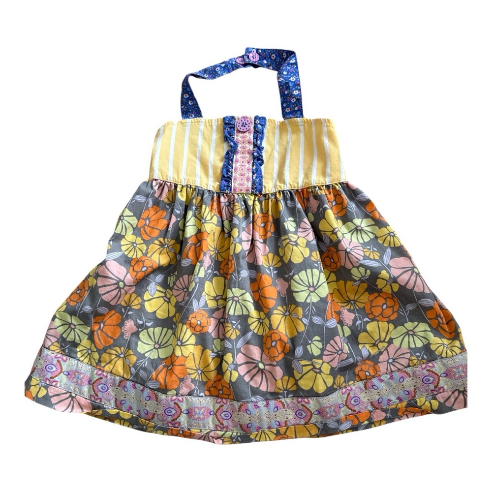 Matilda Jane Floral Kids Dress with Yellow and Orange